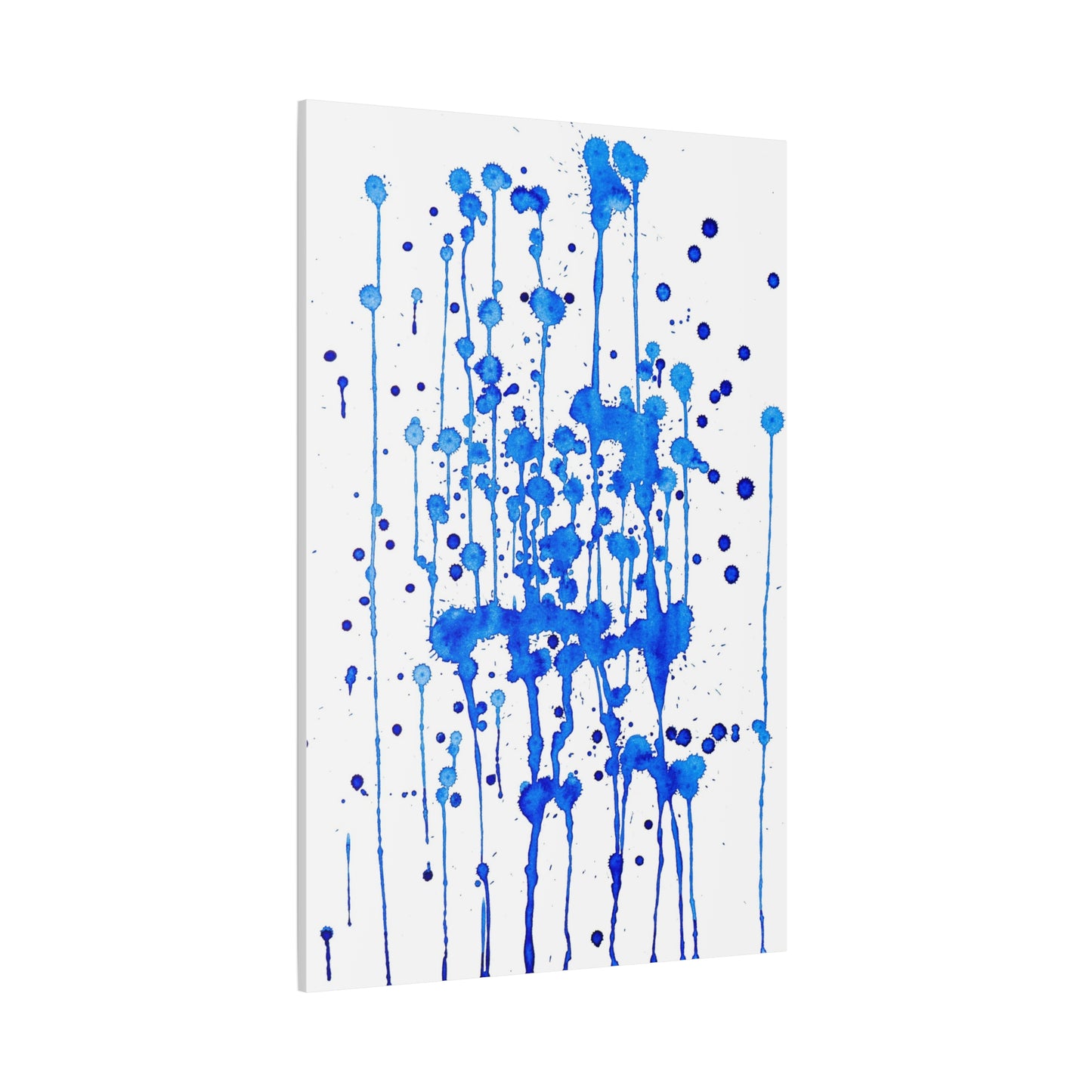 Blue & White Abstract Art Print | Premium Matte Canvas with Ready-to-Hang Eco-Friendly Pine Frame
