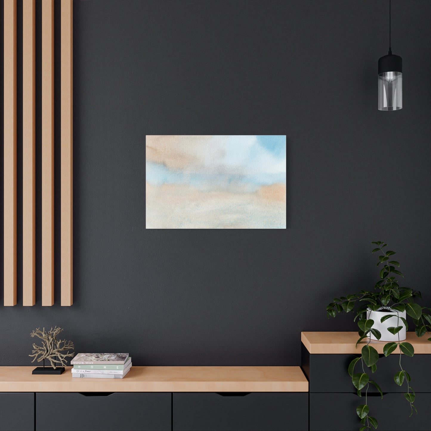 Beach Abstract Art Print | Ready-to-Hang Custom Matte Canvas with Eco-Friendly Pine Frame