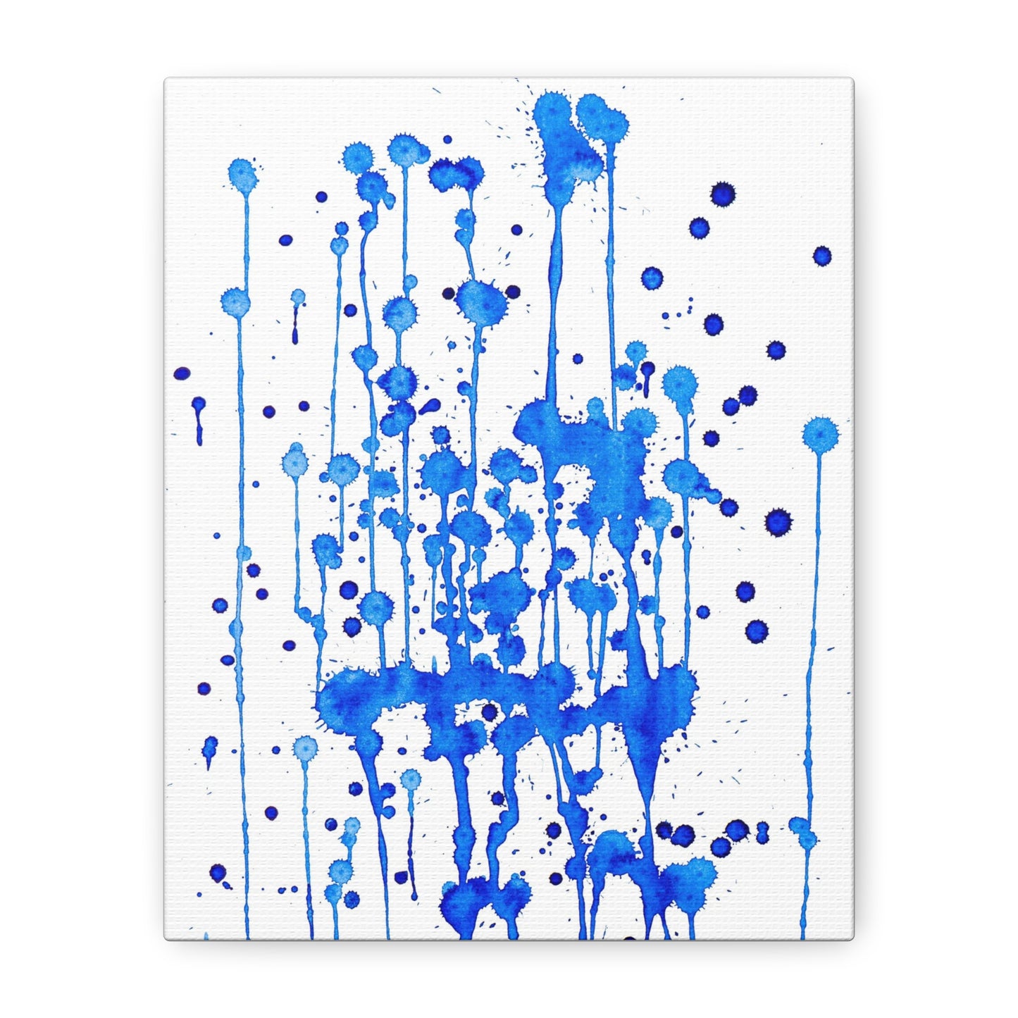 Blue & White Abstract Art Print | Premium Matte Canvas with Ready-to-Hang Eco-Friendly Pine Frame