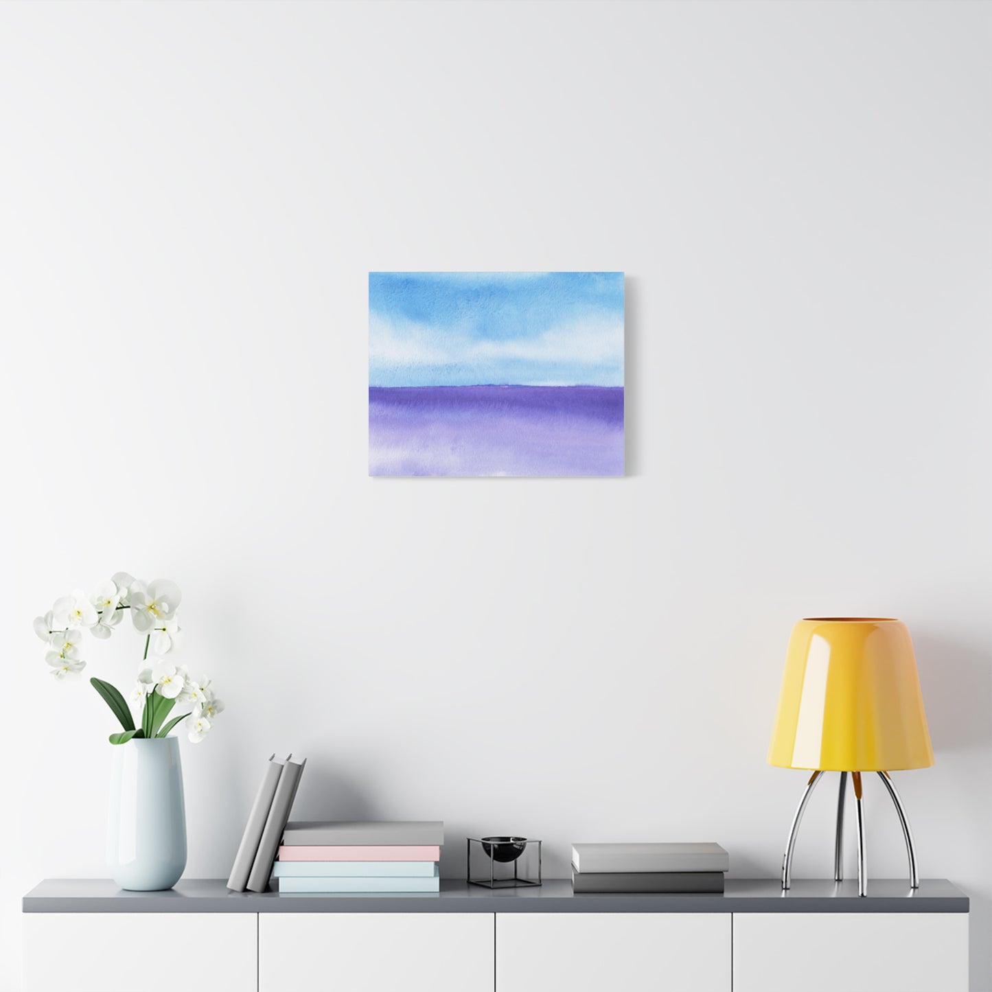 Big Wave Watercolor Art Print | Ready-to-Hang Custom Matte Canvas with Eco-Friendly Pine Frame